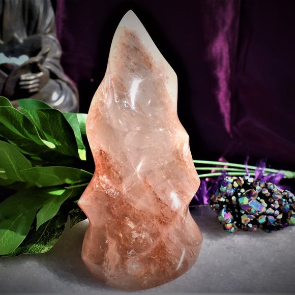 Natural Red Quartz Flame